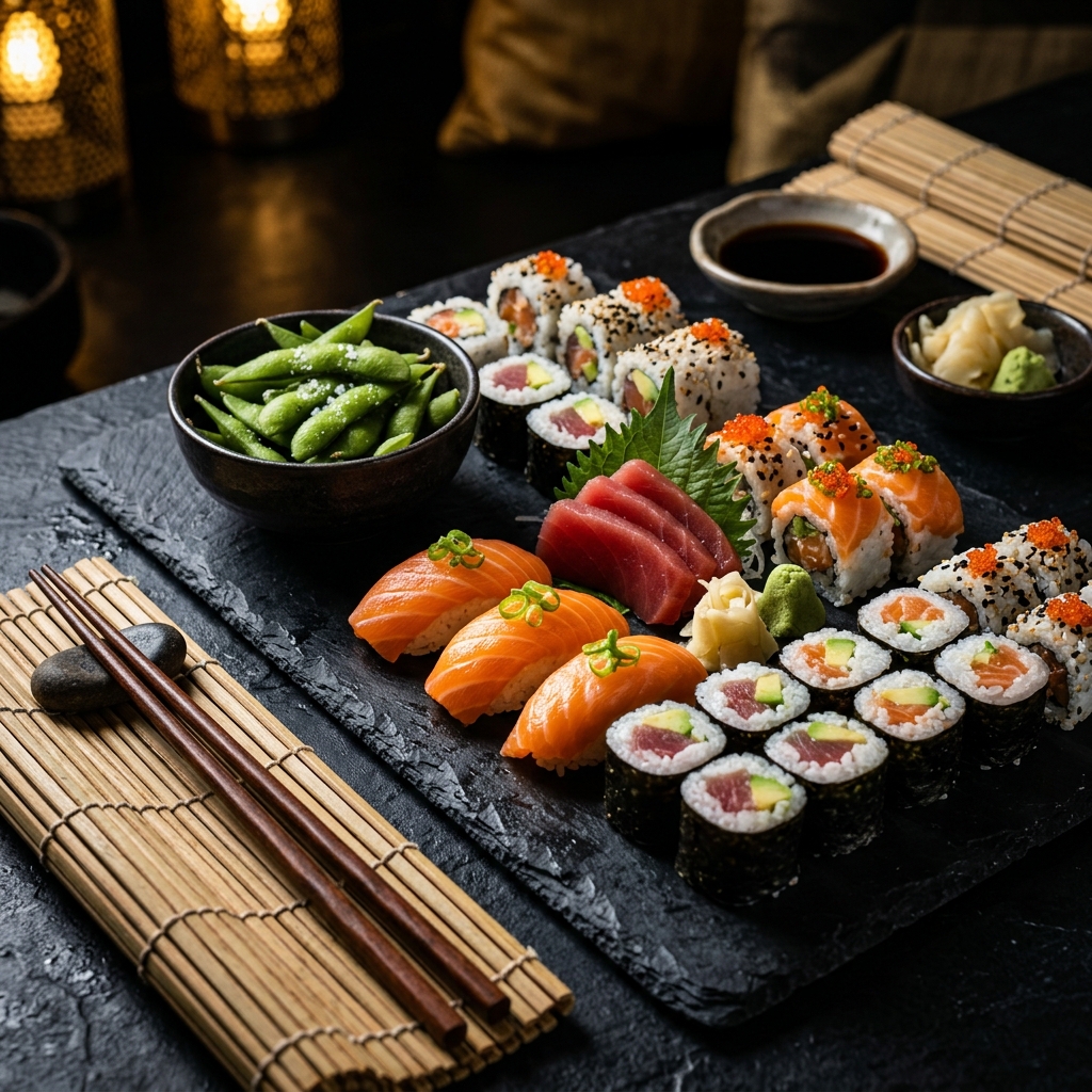 Elegantes Sushi Arrangement